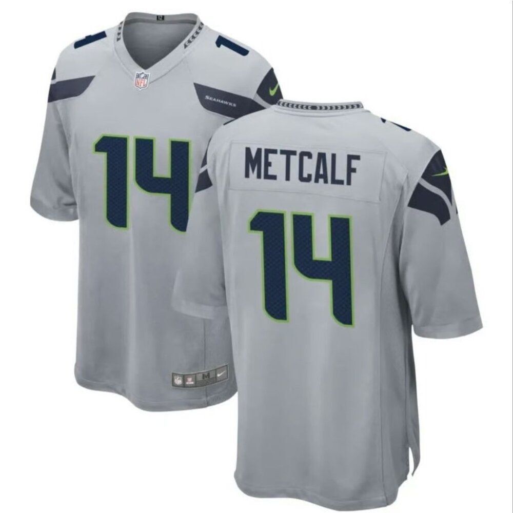 NWT Nike DK Metcalf Seattle Seahawks Grey Jersey Size XL